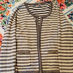 Banana Republic Metallic gold navy cardigan Xl